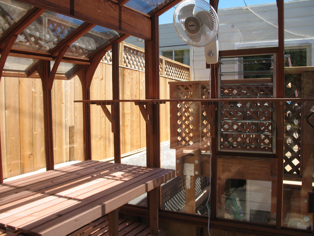 Circulating Fan in a Nantucket Greenhouse from Sturdi Built
