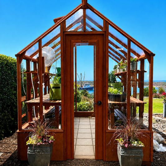 Trillium Redwood Greenhouse from Strudi Built