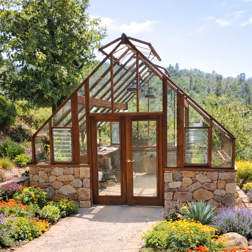 Tudor – Luxury Greenhouse with Steep Roofline and Architectural Detail