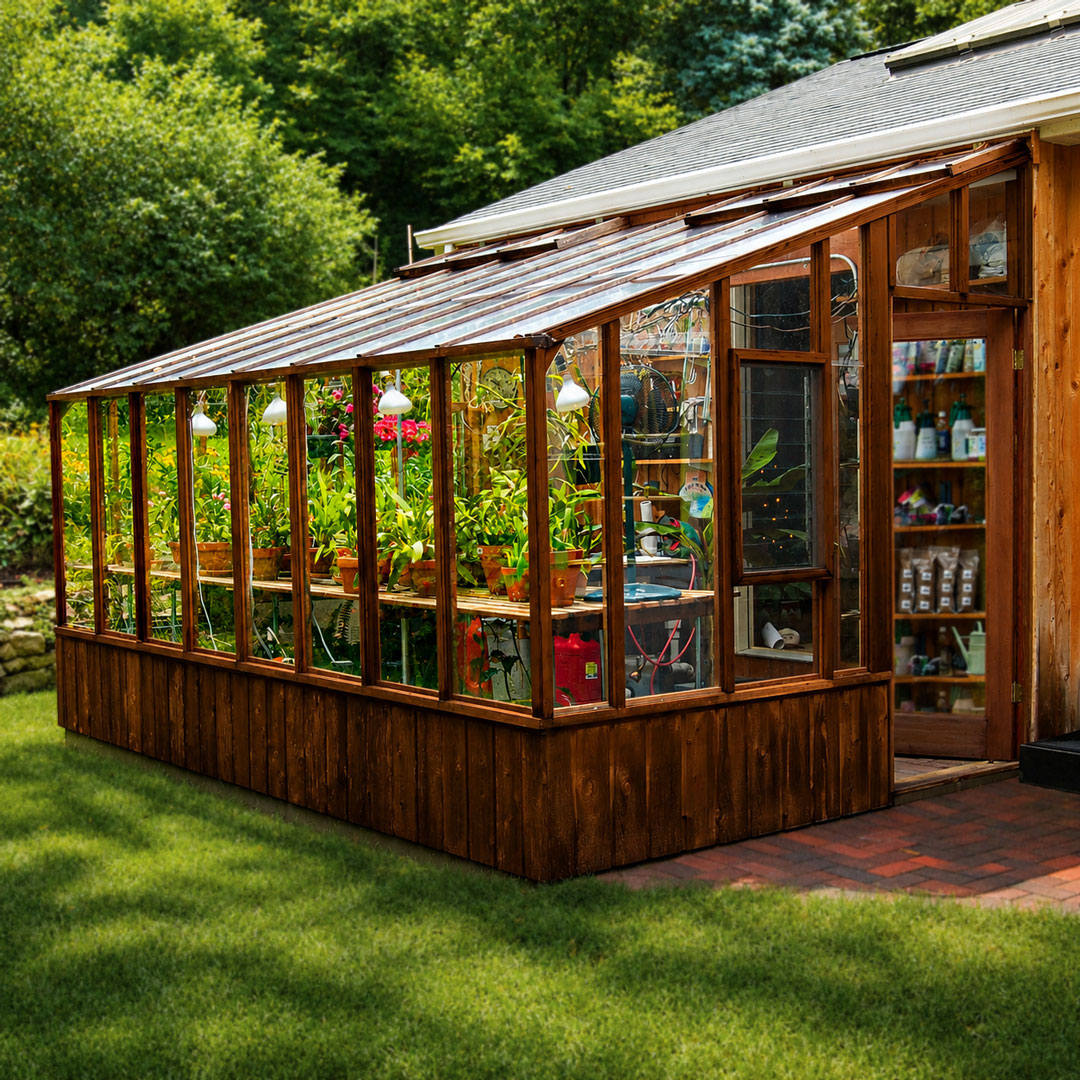 Garden Sunroom – Luxury Lean-To Greenhouse for All-Season Living