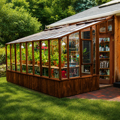 Garden Sunroom – Luxury Lean-To Greenhouse for All-Season Living