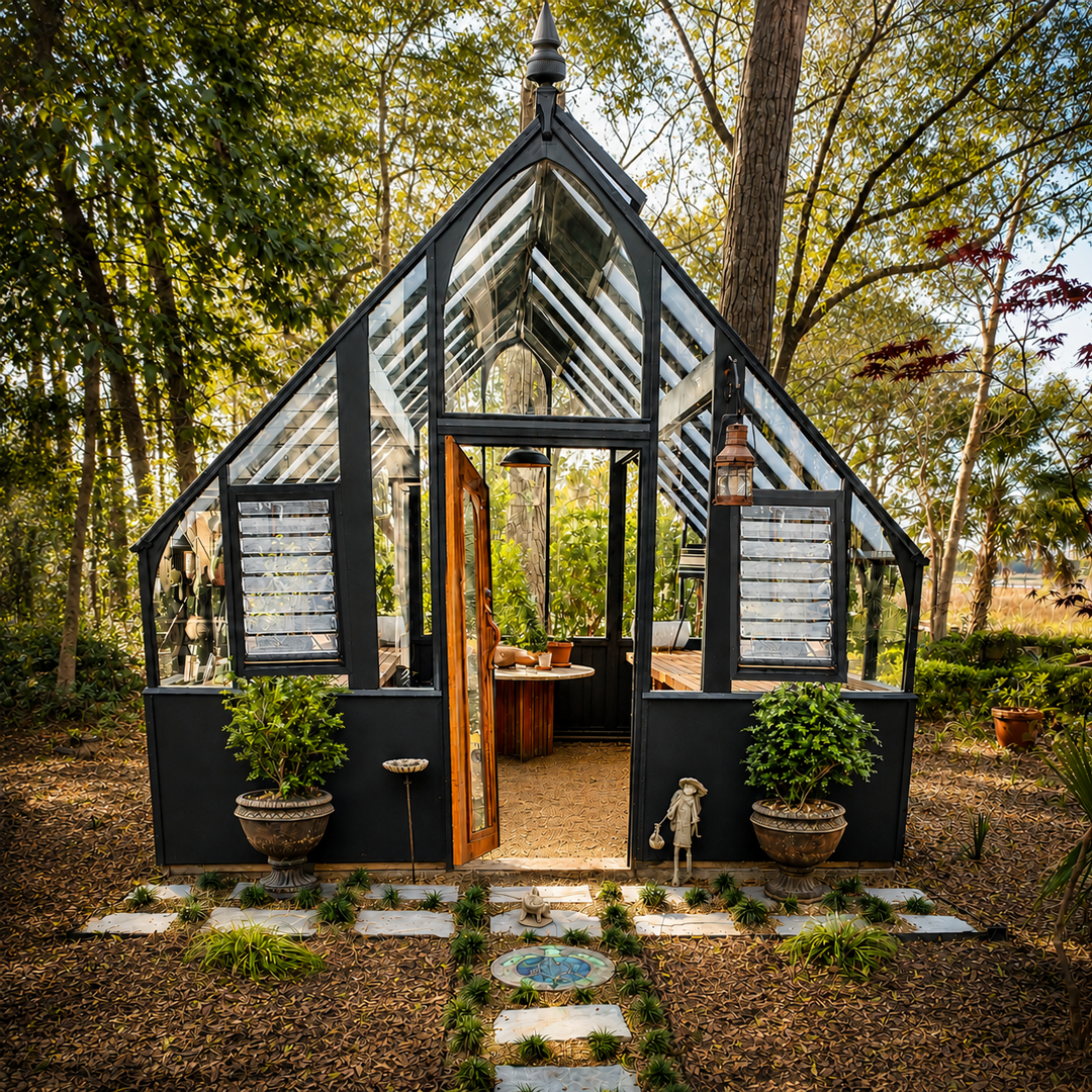 Tudor – Luxury Greenhouse with Steep Roofline and Architectural Detail