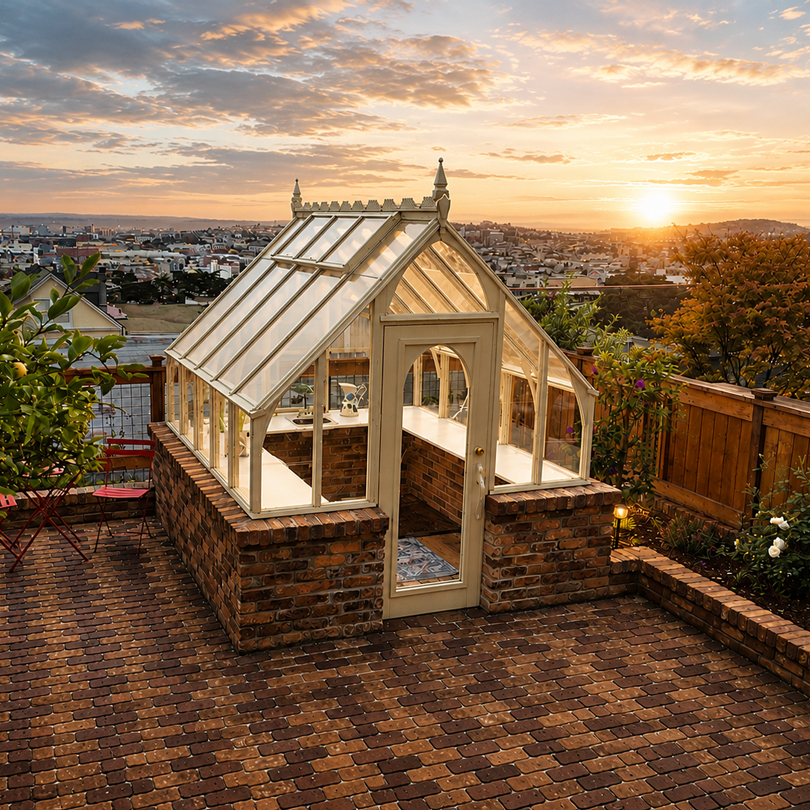 Tudor – Luxury Greenhouse with Steep Roofline and Architectural Detail